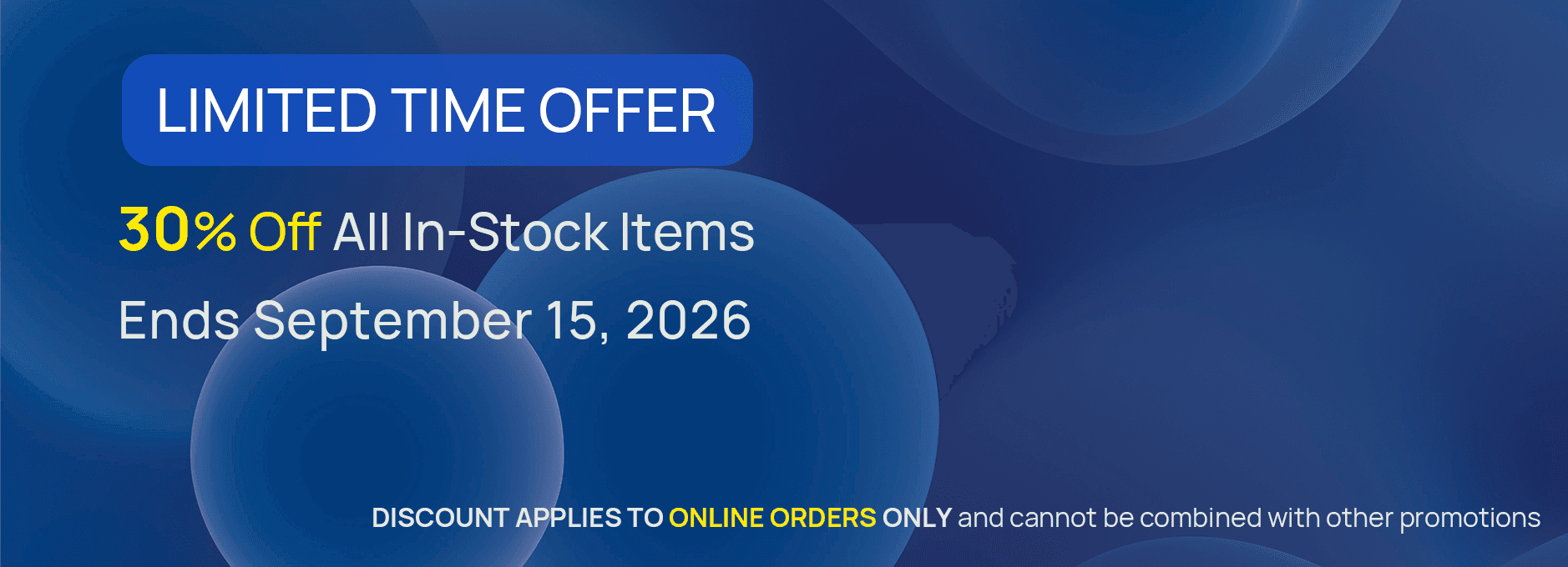 Promotion - 30% Off All In-Stock Items